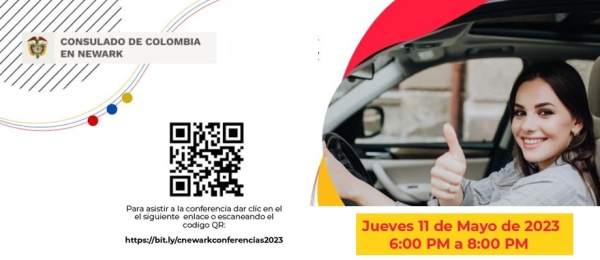 Consulado de Colombia en Newark invita a la conferencia del 11 de mayo sobre licencias de conducción 