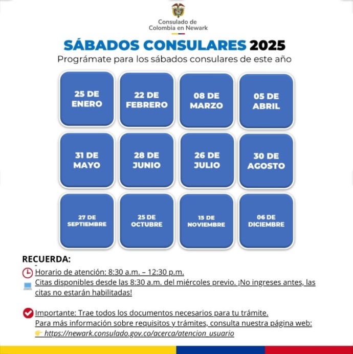 Fechas Sábado Consular