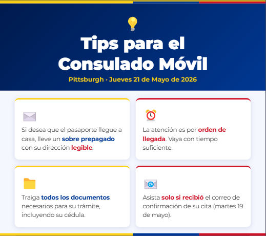 El Consulado de Colombia en Newark llega a Pittsburgh
