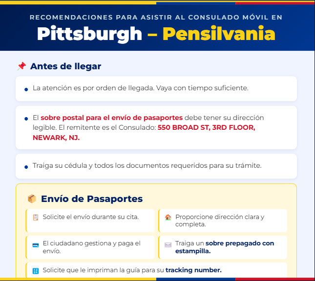 El Consulado de Colombia en Newark llega a Pittsburgh