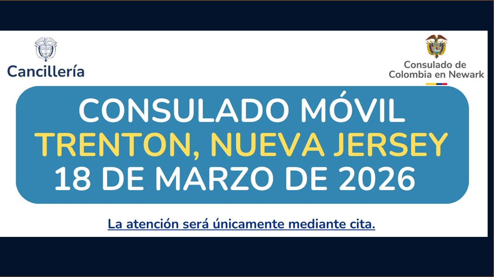 Consulado Móvil tendrá lugar en Trenton, Nueva Jersey el 18 de marzo de 2026
