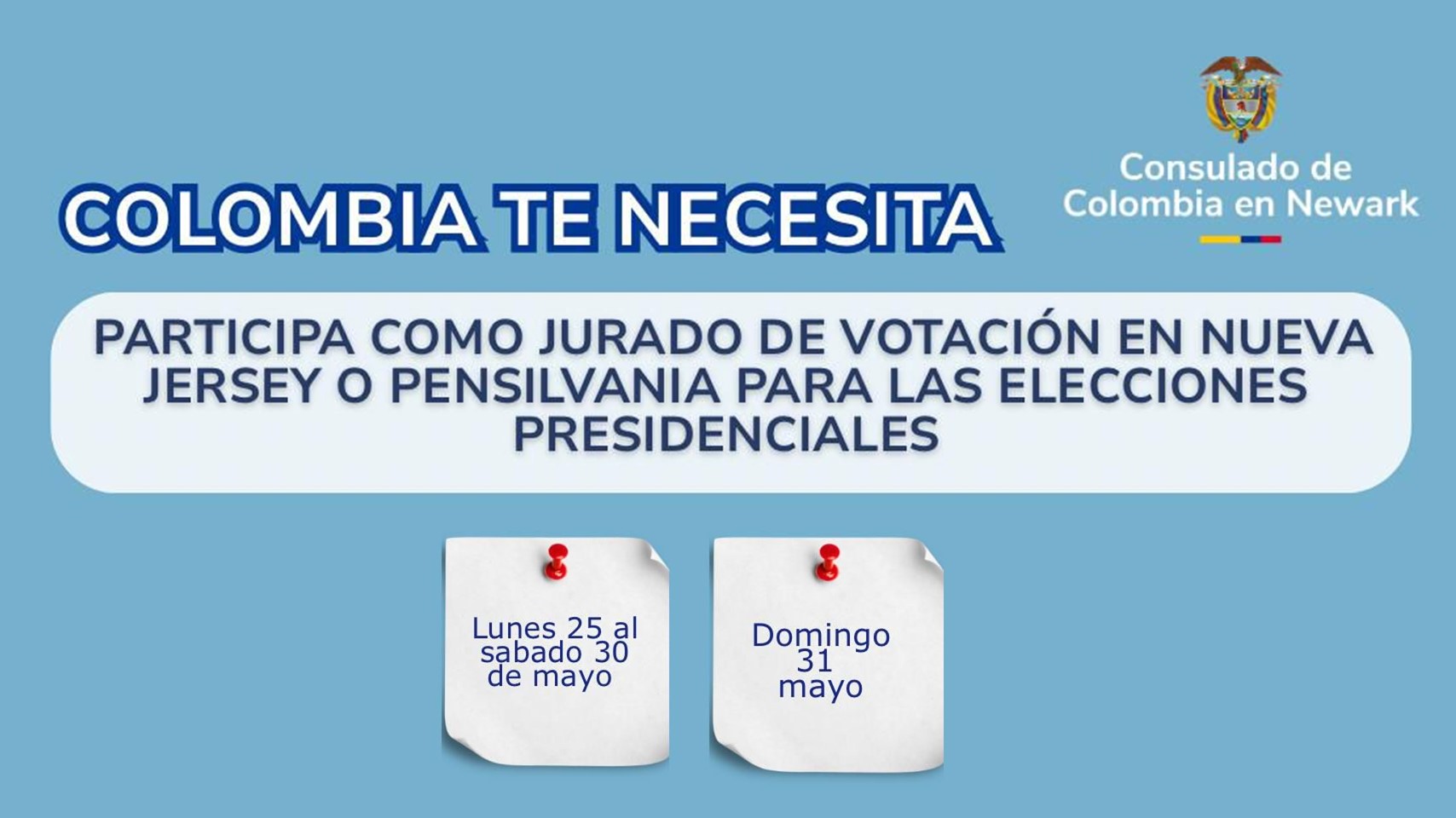 Colombia te necesita, participa como jurado en las elecciones Presidenciales de Colombia 2026