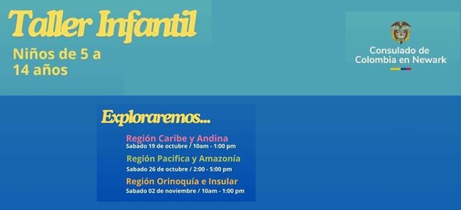 Este sábado comienza nuestro taller infantil en el Consulado de Colombia en Newark