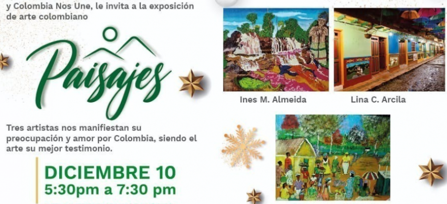 Consulado de Colombia en Newark, invita a la exposición de arte "Paisajes"