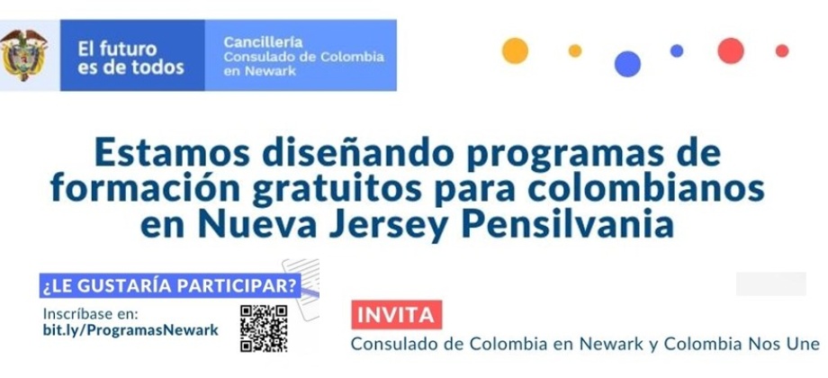 Consulado de Colombia en Newark invita a los ciclos de formación y cursos gratuitos 