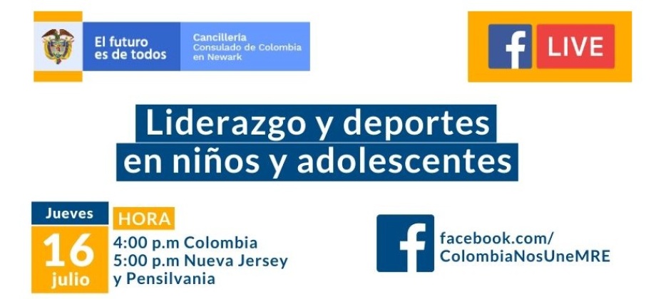 Este jueves 16 de julio el Consulado de Colombia en Newark realizará la conferencia Liderazgo y deportes 