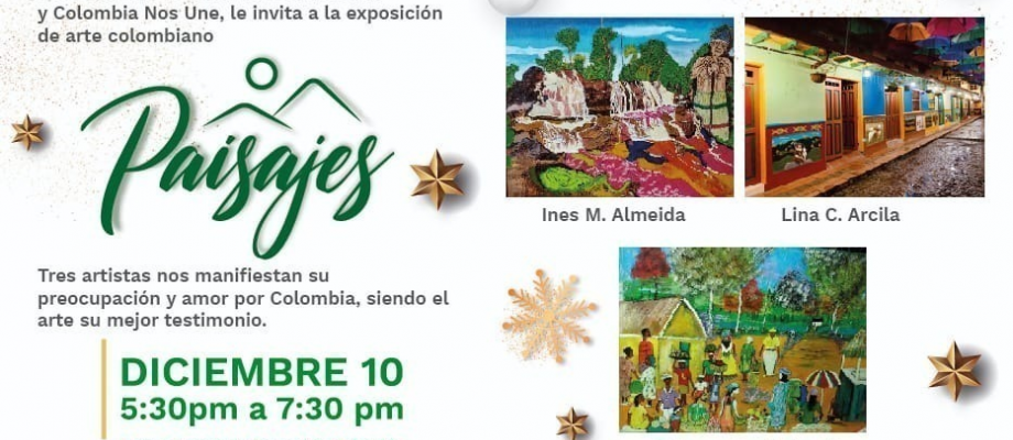 Consulado de Colombia en Newark, invita a la exposición de arte "Paisajes"