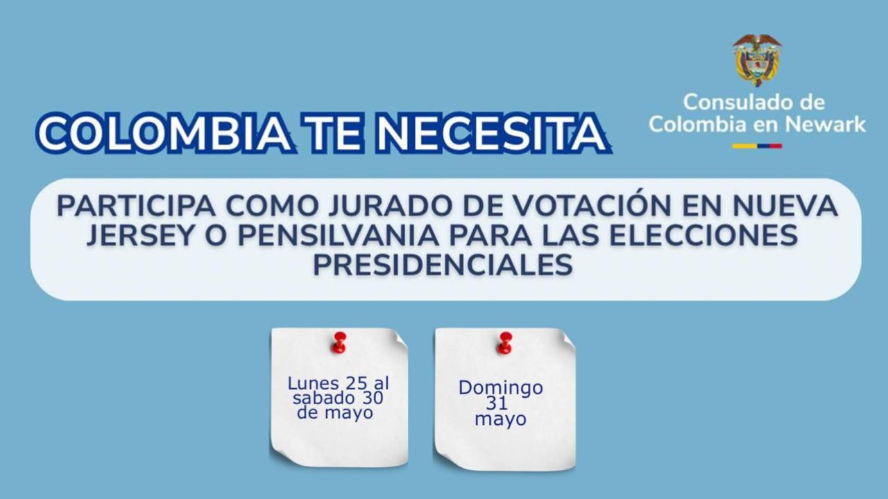 Colombia te necesita, participa como jurado en las elecciones Presidenciales de Colombia 2026