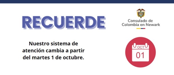 Ahora agenda tu cita para realizar tus trámites en el Consulado de Colombia en Newark