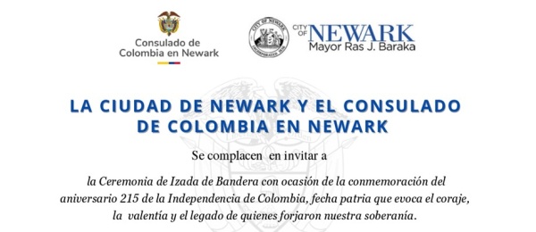 Consulado de Colombia en Newark invita a conmemorar la Independencia de Colombia con la Izada de Bandera 