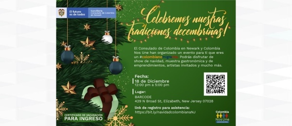Consulado de Colombia en Newark invita a celebrar las tradiciones decembrinas