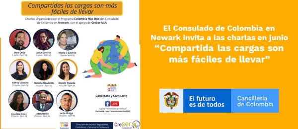 El Consulado de Colombia en Newark invita a las charlas en junio 