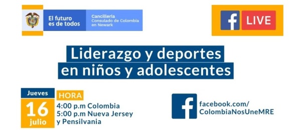 Este jueves 16 de julio el Consulado de Colombia en Newark realizará la conferencia Liderazgo y deportes 